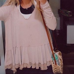 FREE PEOPLE WE THE FREE RUFFLE TOP